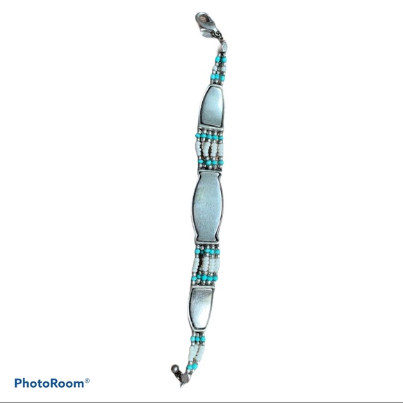 Express Western Style Blue/ Silver Bracelet - Picture 2 of 3